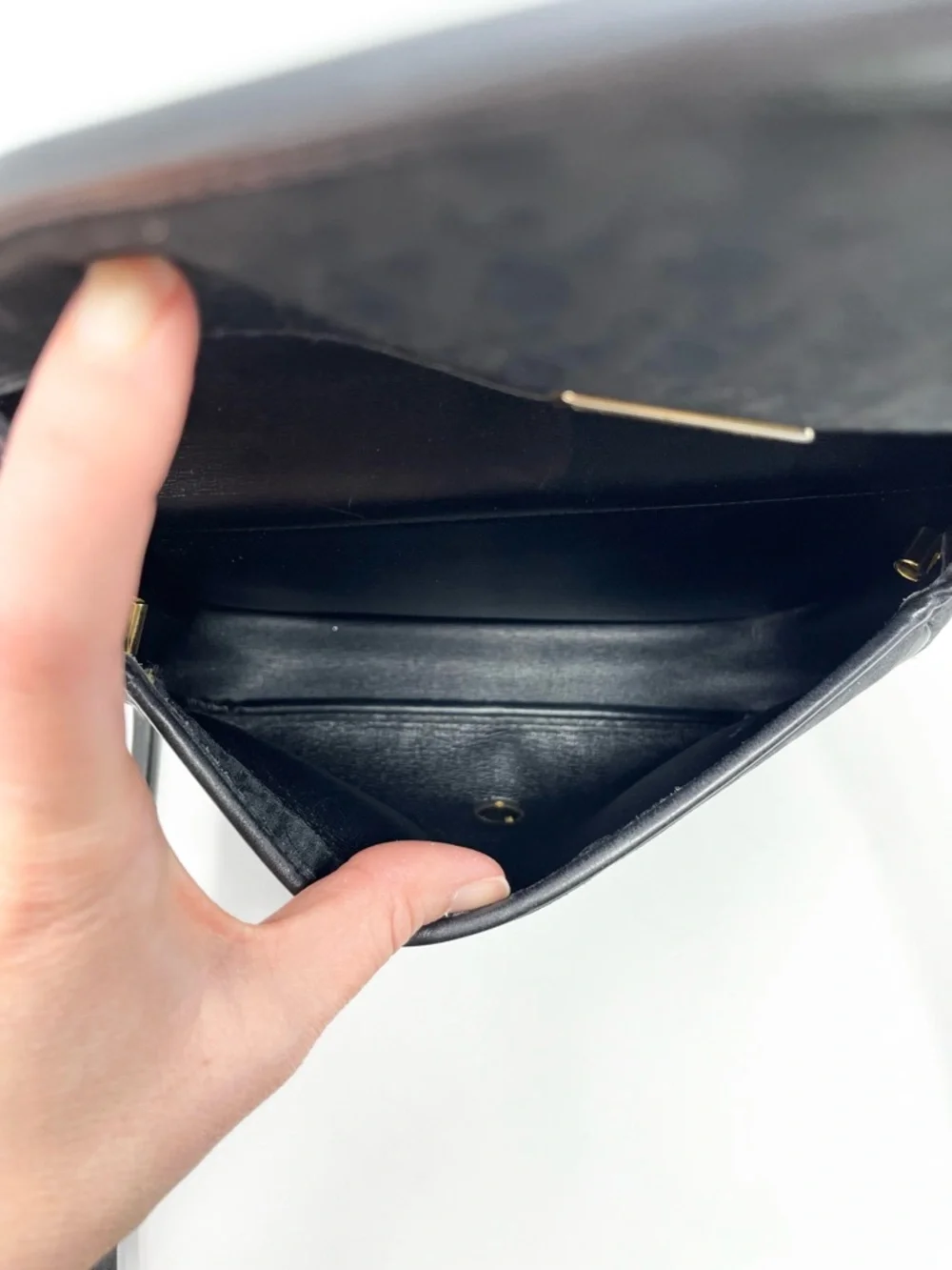 Vintage Christian Dior Black Trotter Logo Monogram Canvas Shoulder Crossbody Bag - Picture 6 of 8